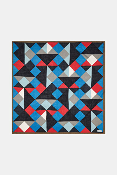 Vakko GEOMETRİK DESENLİ İPEK EŞARP