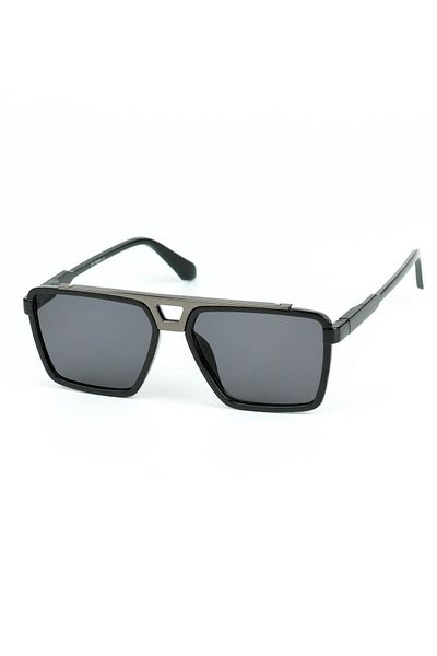 Di Caprio Men's Black Uv400 Protection Rectangular Model Sunglasses