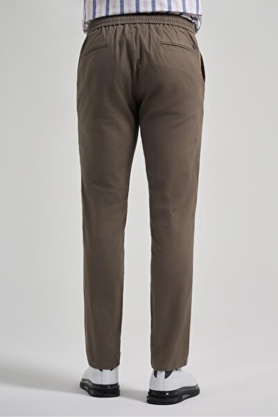 İmza Koyu Haki Pamuklu Yandan Cepli Casual Comfort Fit Jogger Pantolon 1003250110