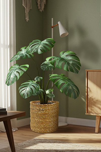 Bliss 6'lı Dekoratif Hasır İçi Jelatinli Saksı Çok Amaçlı Hasır Saksılık Sepet, Ev Bahçe Düzenleyici