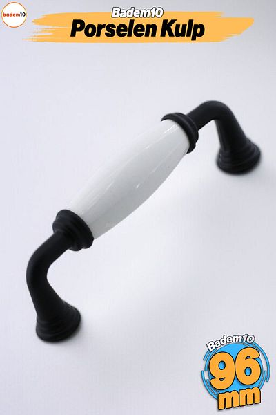 Badem10 Kapıdağ Porțelan Negru 96 Mm Mobilier Bucătărie Sertar Dulap Dulap Capac Mâner Mâner