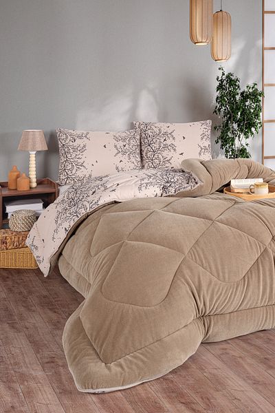 Eponj Home Comfort Set - New Generation Wellsoft Quilted 3 Piece Beige