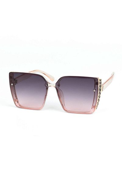 Di Caprio Women's Pink Uv400 Protection Rectangular Model Sunglasses