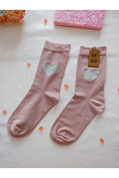 ENEFENDİ 2 чифта безшевни чорапи с бамбукова нишка, с форма на сърце, меки дамски чорапи в черно и розово, размер 36-40
