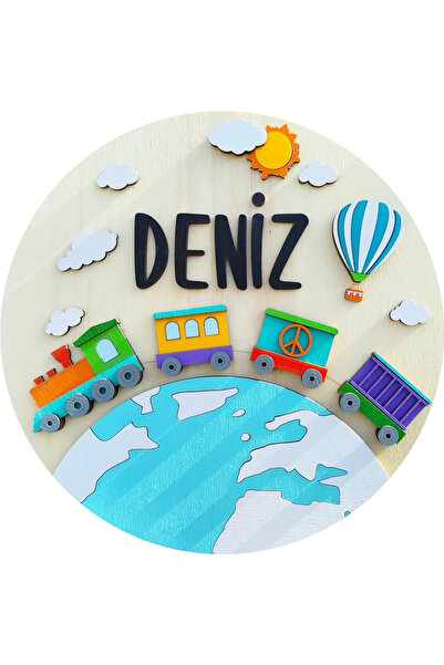 ÇUKUROVA ÜTÜ Kişiye Özel İsimlik Kapı Süsü Hoşgeldin Bebek Çocuk Odası 3