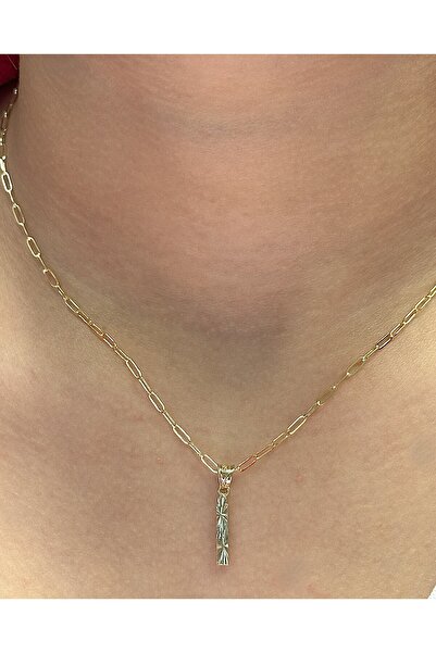 Hakan Güler Kuyumculuk Altın 3 Boyutlu İ Harfli Ataç Zincir