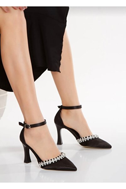 FİYANA SHOES material satinat cu piatra in fata pantofi de seara dama