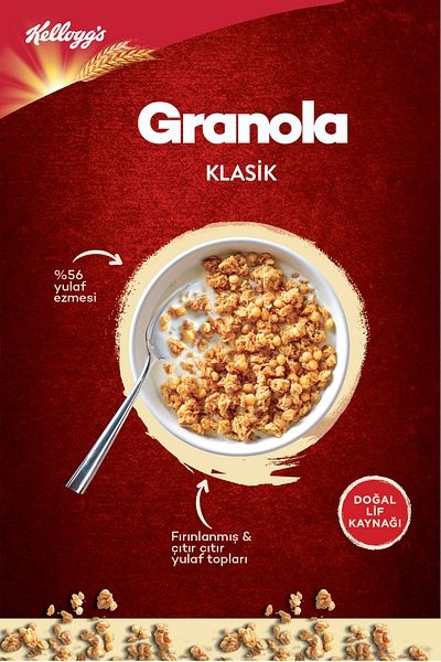 Kellogg's Granola Classic - 10 Pieces, 56% Oat, Fiber Supply, Breakfast Crisp