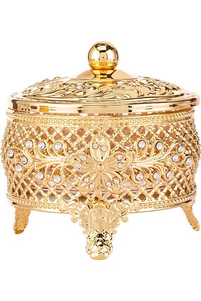 AKDC Sugar Pot G L(9CM) XW(9CM) XH(10CM) Golden