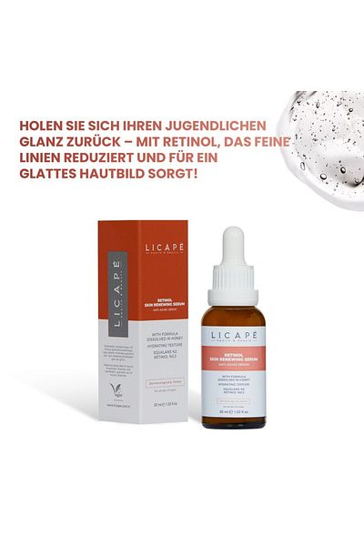Licape Retinol Serum 30 ml - Anti-Aging & Porenverfeinerung für strahlende Haut
