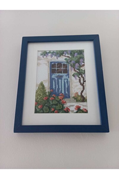 Ege Dekorasyon Yeşim Eren Dekoratif, Ahşap Çerçeveli, Kanaviçe Duvar Tablosu – 27 cm x 32 cm