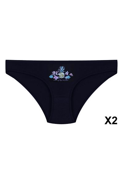 koza iç giyim Pachet de 12 chiloți de bikini din bumbac imprimați pentru femei