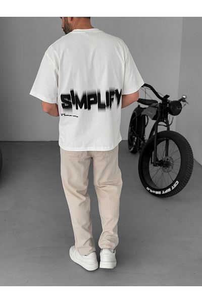 BYBASICMAN White Simplify Embossed T-Shirt Yp-5003