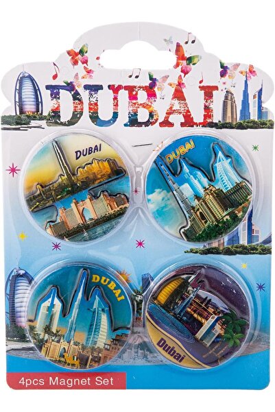 AKDC مغناطيس دبي 4 قطع متعدد الألوانM049