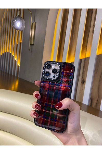 Collectors حافظة فاخرة مرصعة بالجواهر لامعة ومنقوشة متوافقة مع هاتف iPhone 14 Pro Max