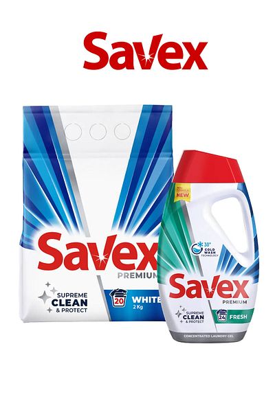 SAVEX Ultimate Fresh Laundry Duo - 2kg White Powder & 1.08l Fresh Liquid