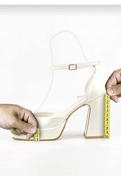 Modavien Жіночі білі весільні туфлі на платформі 10 см