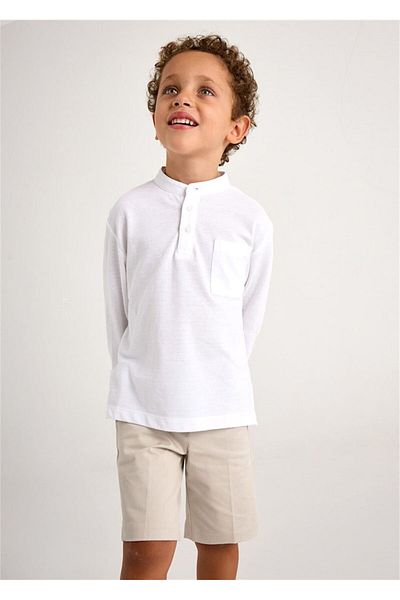MAYORAL Male Child Mao Collar Long-Sleeve T-Shirt 3111