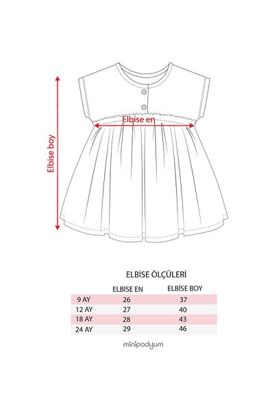 Minipodyum Buttoned Baby Girl Muslin Summer Dress