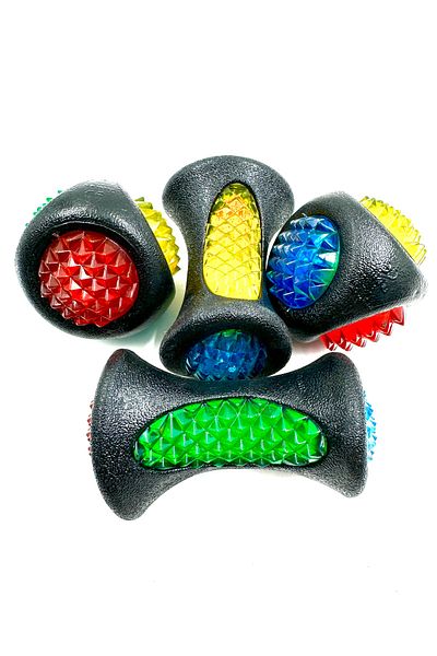 Tasma Market Lighted Bone and Ball Dog Teeth Scratching Toy Set of 4