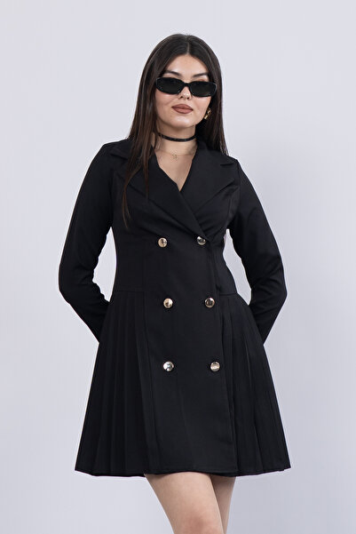 MissVina Premium Pile Kenarlı Trend Ceket Elbise 50305