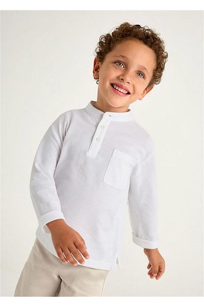 MAYORAL Male Child Mao Collar Long-Sleeve T-Shirt 3111