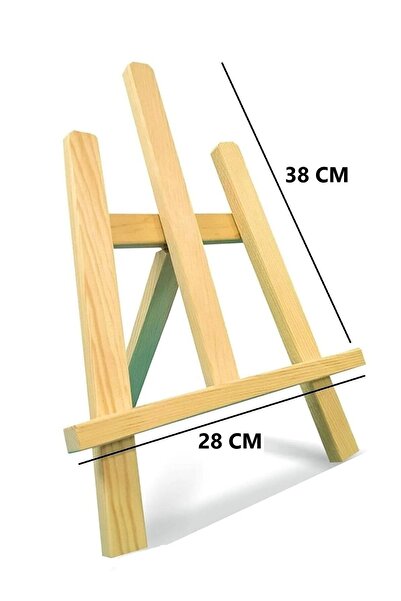 Art & Art Masaüstü Şövale, Ahşap, Mini Şövale, Üç Ayaklı, Resim Şövalesi, Ressam Sehpası