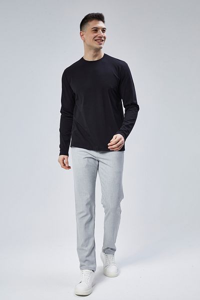 DOSXX İnside 1St Quality Combed Cotton Lycra 0 Collar Men's Long Sleeve Tshirt