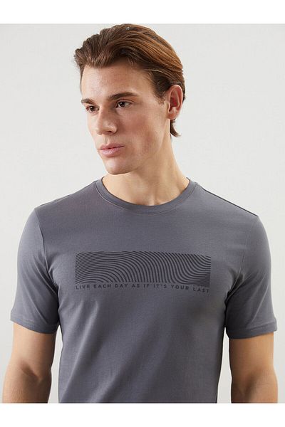 LC Waikiki Tricou pentru bărbați din bumbac pieptănat cu decolteu