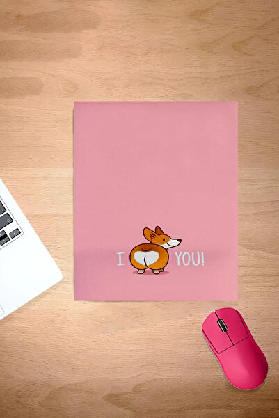KARMAT Dikdörtgen, Pembe Kare Komik Köpek Mouse Pad, Bilek Destekli Konforlu ...
