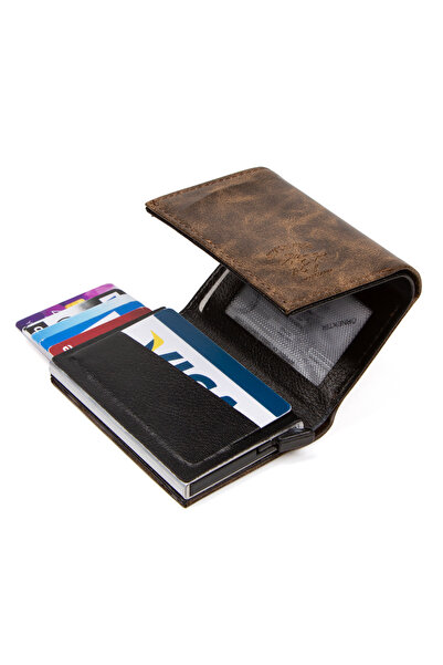 Newish Polo Unisex Vegan Leather Automatic Slide Wallet and Card Holder