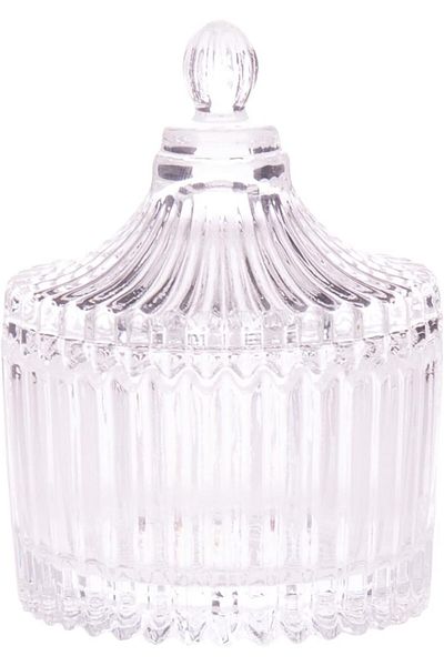AKDC Glass Candy Pot L(6Cm) Xw(6Cm) Xh(9Cm) Transparent