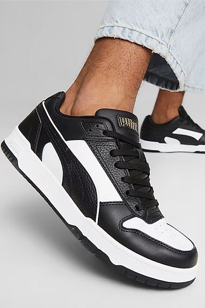 Puma Rbd Game Low Schwarz-weiße Herren-Sportschuhe 386373 -07