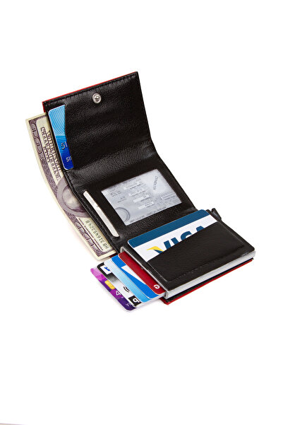 Newish Polo Unisex Vegan Leather Automatic Slide Wallet and Card Holder