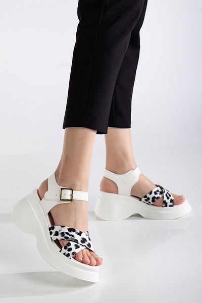 MİSS ZÜLÜF Women's Daily Sandals Cheetah