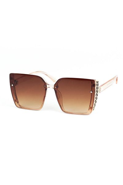 Di Caprio Women's Brown Uv400 Protection Rectangular Model Sunglasses
