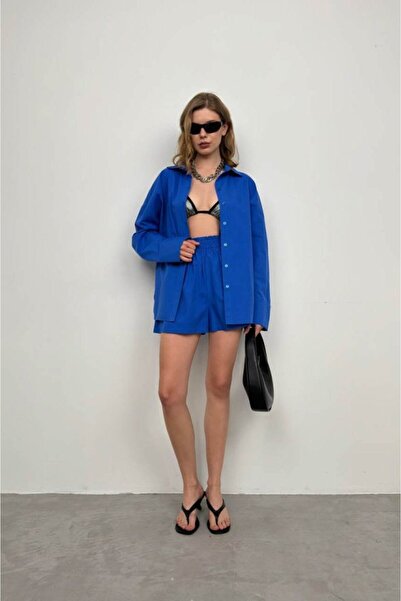 JANES Set cămașă oversize cu pantaloni scurți