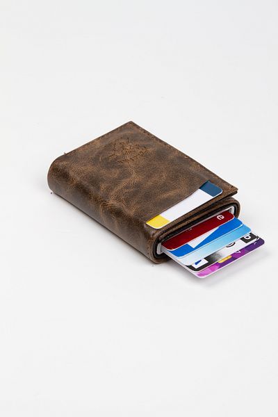 Newish Polo Unisex Vegan Leather Automatic Slide Wallet and Card Holder