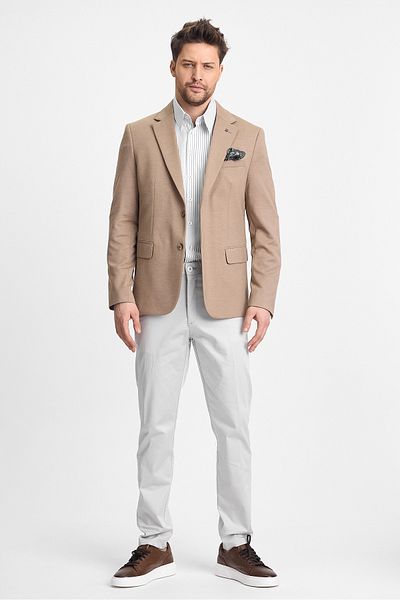 Frappoli Μοντέρνο ανδρικό Blazer Mono Collar 360 Stretching Half Lining Jacket