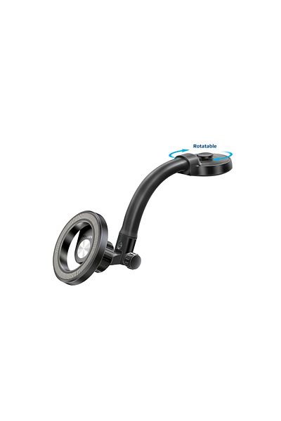 Promate Magnetic Car Phone Holder, 360-Degree Rotatable Gooseneck Car Phone Stand With Anti-Slip Grip.