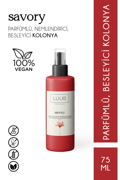 LUUR COSMETICS & MORE Savory 80° Kolonya Nemlendirici Arındırıcı Besleyici Vi...