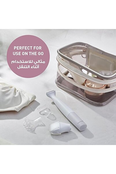 PANASONIC ES-WV62-H262 Bikini Trimmer and Shaver for Women with 4 Attachments Sensitive Areas, Wet/Dry