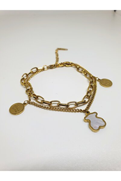 mama india alaçatı 1. Grade Quality 316L Surgical Steel Women's Bracelet, Dou...