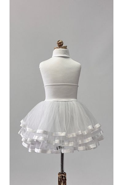 LULLY KİDS Fusta pentru costum de spectacol pentru fete, cu 3 straturi, detaliată cu panglică, 23 aprilie