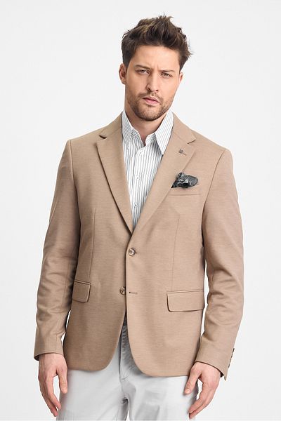 Frappoli Μοντέρνο ανδρικό Blazer Mono Collar 360 Stretching Half Lining Jacket