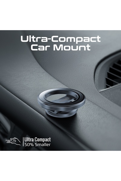 Promate Magnetic Car Phone Holder, Compact 360-Degree Rotatable Dashboard Car Phone Stand .