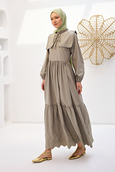 LOCCO Women's Green Sailor Collar Dress (Mold)