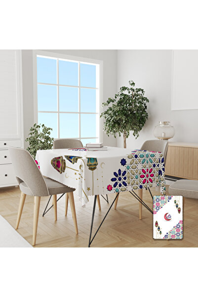 yok yok evim eve dair her şey Față de masă fără coturi tematică Ramadan cu de...