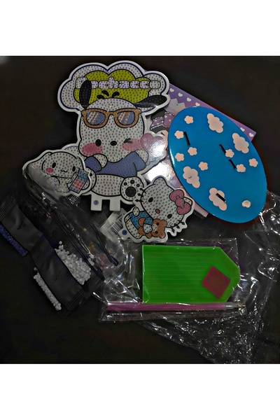DEK StellaLou, Cinnamoroll ve Pochacco Temalı 3D Akrilik Elmas Boyama Seti – DIY Dekoratif Stand hobi