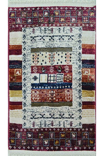 Quality Bambu İplikten Dokuma Parlak Tuşeli Bordo Renk Halı (30x50 cm)